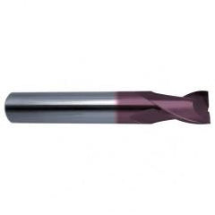 17/64 Dia. x 2-1/2 Overall Length 2-Flute Square End Solid Carbide SE End Mill-Round Shank-Center Cut-Firex - Industrial Tool & Supply