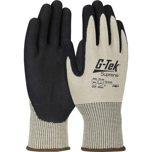 PIP - Size L, ANSI Cut Lvl A4, Puncture Lvl 4, Abrasion Lvl 4, Nitrile Coated Suprene Cut Resistant Gloves - Industrial Tool & Supply