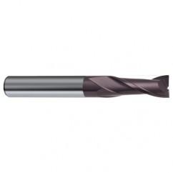 1/4 Dia. x 3 Overall Length 2-Flute Square End Solid Carbide SE End Mill-Round Shank-Center Cut-Firex - Industrial Tool & Supply
