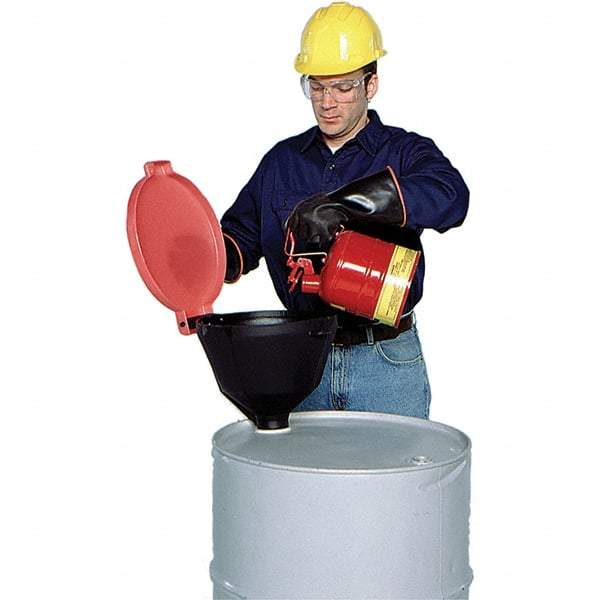 UltraTech - 11" High x 13" Diam, Polyethylene, Burp Free Funnel - 5 Gal Drum/Pail Capacity - Industrial Tool & Supply