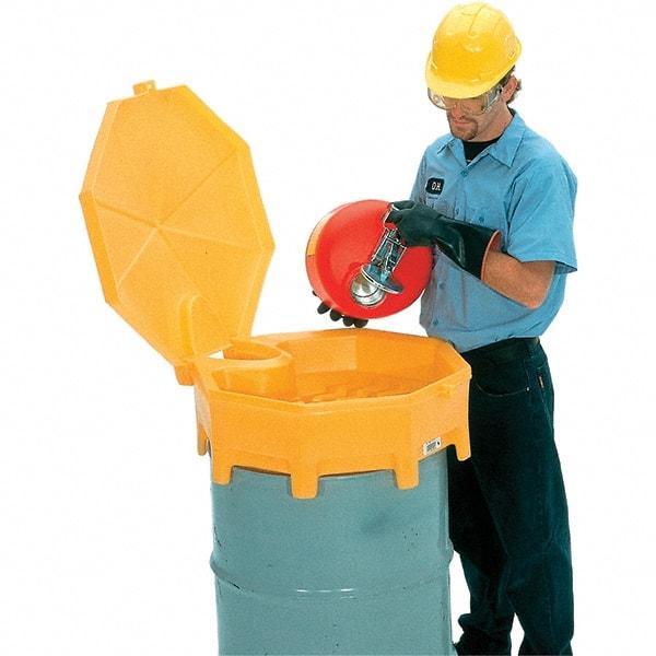 UltraTech - 11" High x 29" Diam, Polyethylene, Funnel with Cover - 5 Gal Drum/Pail Capacity - Industrial Tool & Supply