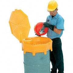 UltraTech - 11" High x 29" Diam, Polyethylene, Funnel with Cover - 5 Gal Drum/Pail Capacity - Industrial Tool & Supply