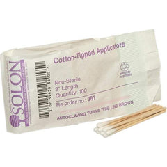 PRO-SAFE - First Aid Applicators Product Type: Cotton Tip Applicator/Single-Ended Length (Inch): 3 - Industrial Tool & Supply