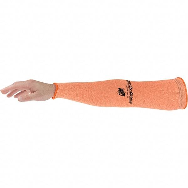 PRO-SAFE - Size Universal, Hi-Viz Orange ATA Cut Resistant Sleeve - 24" Long Sleeve, Cut Resistance Level A4, Elastic Opening at Both Ends - Industrial Tool & Supply