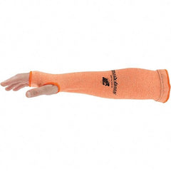 PRO-SAFE - Size Universal, Hi-Viz Orange ATA Cut Resistant Sleeve - 24" Long Sleeve, Cut Resistance Level A4, Elastic Opening at Both Ends, Made with Thumb Hole - Industrial Tool & Supply