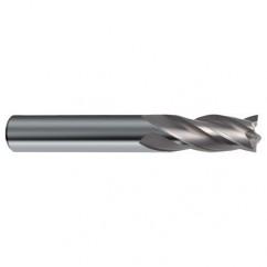 11/16 Dia. x 4 Overall Length 4-Flute Square End Solid Carbide SE End Mill-Round Shank-Center Cut-Uncoated - Industrial Tool & Supply