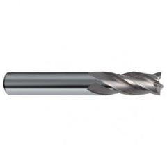 11/16 Dia. x 4 Overall Length 4-Flute Square End Solid Carbide SE End Mill-Round Shank-Center Cut-Uncoated - Industrial Tool & Supply