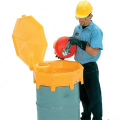 UltraTech - 7" High x 29" Diam, Polyethylene, Manual Closing Funnel Cover - Industrial Tool & Supply