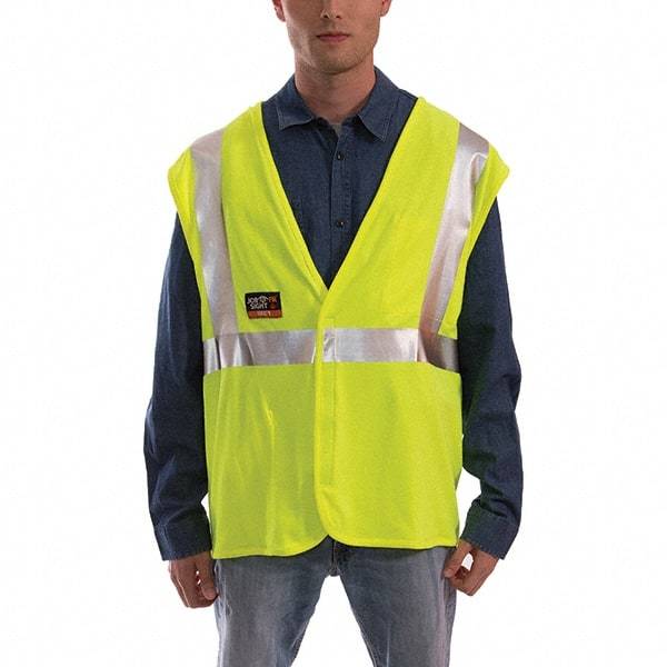 Tingley - Size S/M Flame Resistant/Retardant Lime Solid General Purpose Vest - 36 to 42" Chest - Industrial Tool & Supply