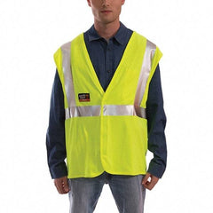 Tingley - Size S/M Flame Resistant/Retardant Lime Solid General Purpose Vest - 36 to 42" Chest - Industrial Tool & Supply