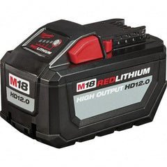 Milwaukee Tool - 18 Volt Lithium-Ion Power Tool Battery - 12 Ahr Capacity - Industrial Tool & Supply