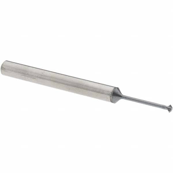 Accupro - 1/16° 1/16" Cut Diam, 0.031" Cut Width, 1/8" Shank, Solid Carbide Double-Angle Cutter - Industrial Tool & Supply
