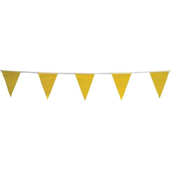 PRO-SAFE - Pennants Color: Yellow Overall Length (Feet): 60.00 - Industrial Tool & Supply