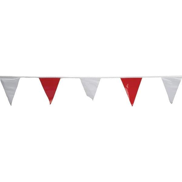 PRO-SAFE - Pennants Color: Red/White Overall Length (Feet): 60.00 - Industrial Tool & Supply