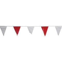PRO-SAFE - Pennants Color: Red/White Overall Length (Feet): 60.00 - Industrial Tool & Supply