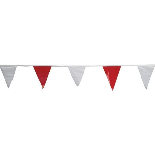 PRO-SAFE - Pennants Color: Red/White Overall Length (Feet): 100.00 - Industrial Tool & Supply