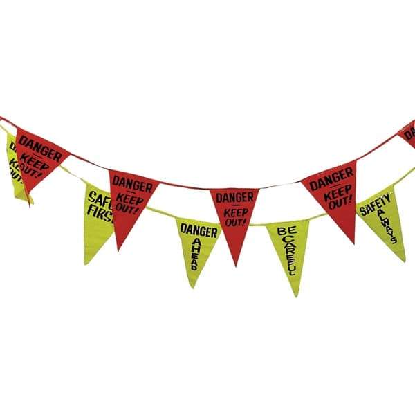 PRO-SAFE - Pennants Color: Red/Yellow Overall Length (Feet): 60.00 - Industrial Tool & Supply