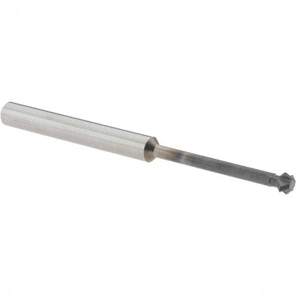 Accupro - 3/16° 3/16" Cut Diam, 0.093" Cut Width, 3/16" Shank, Solid Carbide Double-Angle Cutter - Industrial Tool & Supply