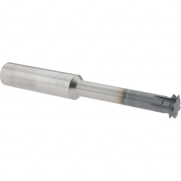 Accupro - 1/2° 1/2" Cut Diam, 0.109" Cut Width, 1/2" Shank, Solid Carbide Double-Angle Cutter - Industrial Tool & Supply