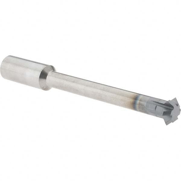 Accupro - 1/2° 1/2" Cut Diam, 0.187" Cut Width, 1/2" Shank, Solid Carbide Double-Angle Cutter - Industrial Tool & Supply