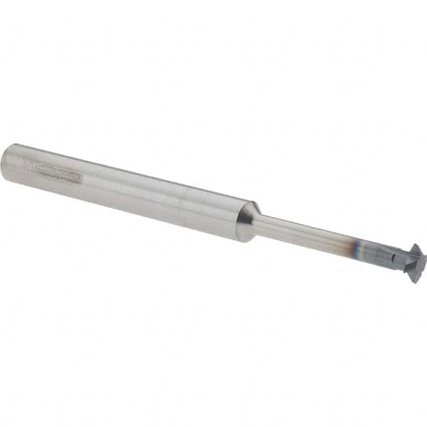 Accupro - 1/4° 1/4" Cut Diam, 0.072" Cut Width, 1/4" Shank, Solid Carbide Double-Angle Cutter - Industrial Tool & Supply