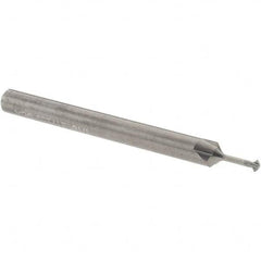Accupro - 1/16° 1/16" Cut Diam, 0.031" Cut Width, 1/8" Shank, Solid Carbide Double-Angle Cutter - Industrial Tool & Supply