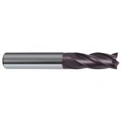 3/8 Dia. x 3 Overall Length 4-Flute Square End Solid Carbide SE End Mill-Round Shank-Center Cut-Firex - Industrial Tool & Supply