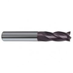 3/8 Dia. x 3 Overall Length 4-Flute Square End Solid Carbide SE End Mill-Round Shank-Center Cut-Firex - Industrial Tool & Supply