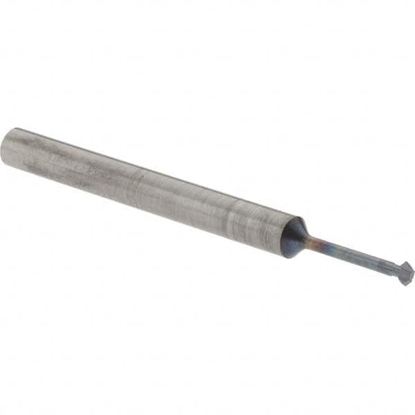 Accupro - 5/64° 5/64" Cut Diam, 0.039" Cut Width, 1/8" Shank, Solid Carbide Double-Angle Cutter - Industrial Tool & Supply