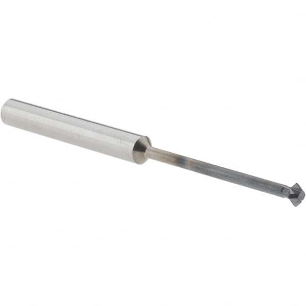 Accupro - 5/32° 5/32" Cut Diam, 0.078" Cut Width, 3/16" Shank, Solid Carbide Double-Angle Cutter - Industrial Tool & Supply