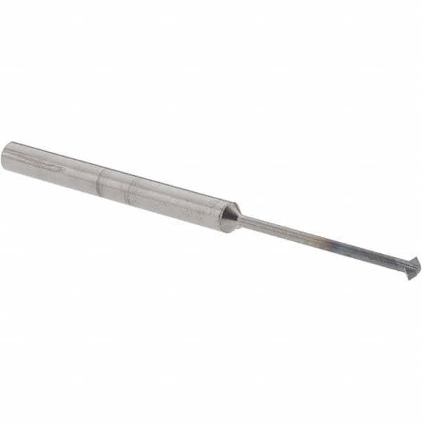 Accupro - 3/32° 3/32" Cut Diam, 0.047" Cut Width, 1/8" Shank, Solid Carbide Double-Angle Cutter - Industrial Tool & Supply