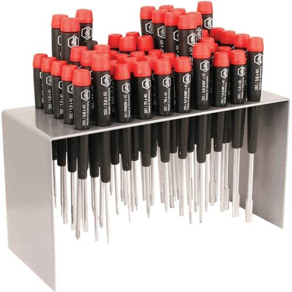 Wiha - 50 Piece Slotted, Phillips & Torx Screwdriver Set - Precision Tech Handle, Bit Sizes: Philips #000 to #1, Comes in Metal - Industrial Tool & Supply