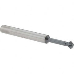 Accupro - 1/4° 1/4" Cut Diam, 1/8" Cut Width, 1/4" Shank, Solid Carbide Double-Angle Cutter - Industrial Tool & Supply