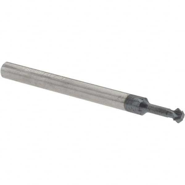 Accupro - 1/8° 1/8" Cut Diam, 0.062" Cut Width, 1/8" Shank, Solid Carbide Double-Angle Cutter - Industrial Tool & Supply