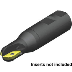 Kennametal - 40mm Cut Diam, 40mm Max Depth of Cut, 40mm Shank Diam, 220mm OAL, Indexable Ball Nose End Mill - 150mm Head Length, Weldon Shank, 5505VX Toolholder, XPNT4040T716RF Insert - Industrial Tool & Supply