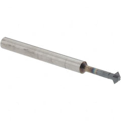 Accupro - 1/8° 1/8" Cut Diam, 0.062" Cut Width, 1/8" Shank, Solid Carbide Double-Angle Cutter - Industrial Tool & Supply