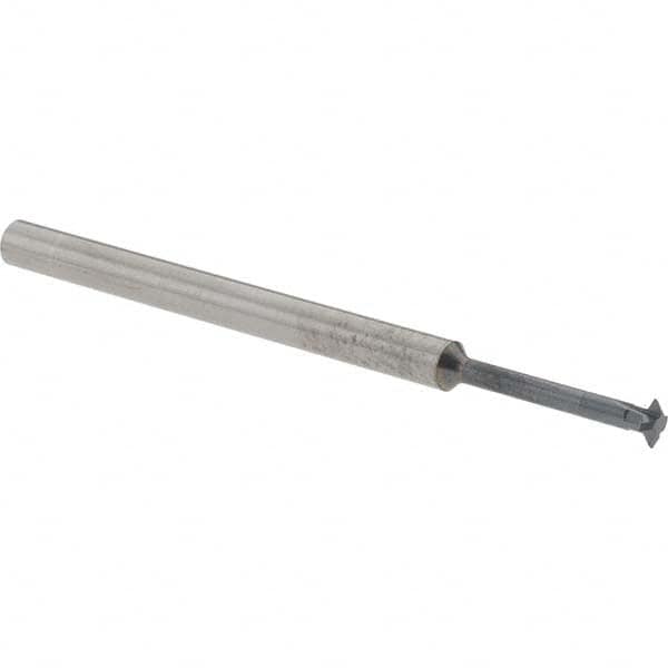 Accupro - 1/8° 1/8" Cut Diam, 0.036" Cut Width, 1/8" Shank, Solid Carbide Double-Angle Cutter - Industrial Tool & Supply