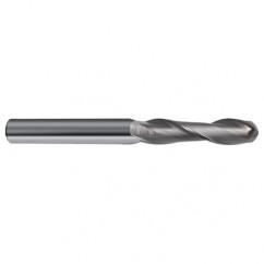 3/16" Dia. - 2-1/2" OAL - 30 Helix Bright CBD Ball Nose EM - 2 FL - Industrial Tool & Supply