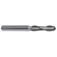 1/2" Dia. - 4-1/2" OAL - 30 Helix Bright CBD Ball Nose EM - 2 FL - Industrial Tool & Supply