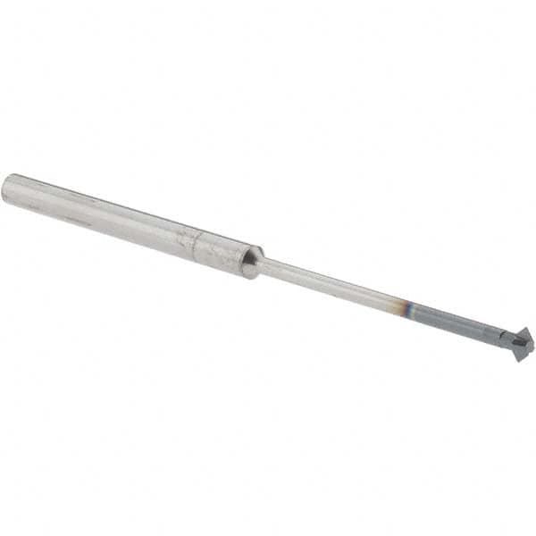 Accupro - 1/8° 1/8" Cut Diam, 0.062" Cut Width, 1/8" Shank, Solid Carbide Double-Angle Cutter - Industrial Tool & Supply