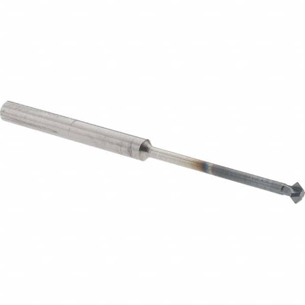 Accupro - 1/8° 1/8" Cut Diam, 0.062" Cut Width, 1/8" Shank, Solid Carbide Double-Angle Cutter - Industrial Tool & Supply