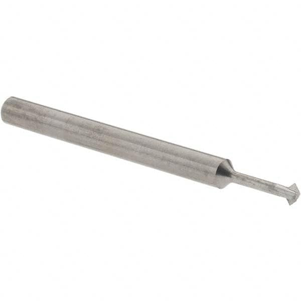 Accupro - 3/32° 3/32" Cut Diam, 0.047" Cut Width, 1/8" Shank, Solid Carbide Double-Angle Cutter - Industrial Tool & Supply
