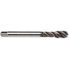 Emuge - 1-8 UNC, 4 Flute, 45° Helix, Bottoming Chamfer, GLT-1 Finish, High Speed Steel Spiral Flute STI Tap - Right Hand Flute, 7.087" OAL, 1.021" Shank Diam, 3B Class of Fit, Series Enorm Z/E - Exact Industrial Supply