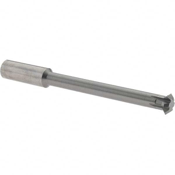 Accupro - 3/8° 3/8" Cut Diam, 1/8" Cut Width, 3/8" Shank, Solid Carbide Double-Angle Cutter - Industrial Tool & Supply