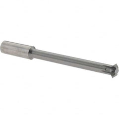 Accupro - 3/8° 3/8" Cut Diam, 1/8" Cut Width, 3/8" Shank, Solid Carbide Double-Angle Cutter - Industrial Tool & Supply