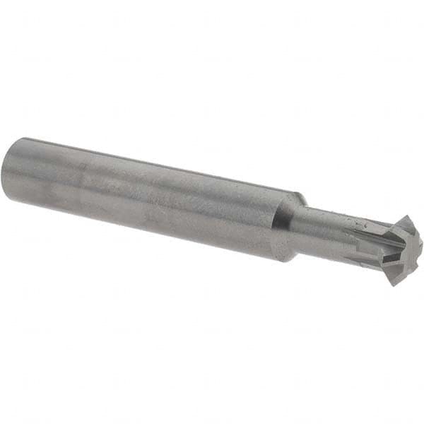Accupro - 3/8° 3/8" Cut Diam, 1/8" Cut Width, 3/8" Shank, Solid Carbide Double-Angle Cutter - Industrial Tool & Supply