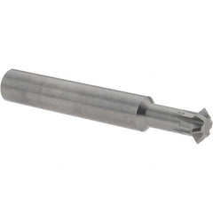 Accupro - 3/8° 3/8" Cut Diam, 1/8" Cut Width, 3/8" Shank, Solid Carbide Double-Angle Cutter - Industrial Tool & Supply