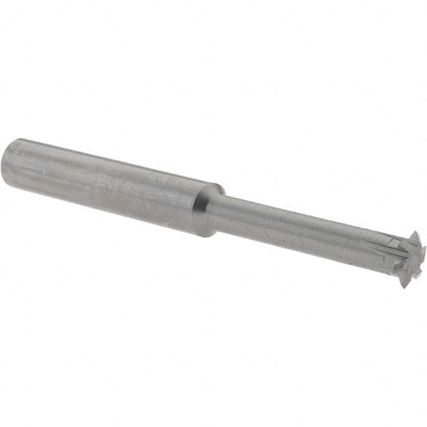 Accupro - 3/8° 3/8" Cut Diam, 0.072" Cut Width, 3/8" Shank, Solid Carbide Double-Angle Cutter - Industrial Tool & Supply