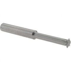 Accupro - 3/8° 3/8" Cut Diam, 0.072" Cut Width, 3/8" Shank, Solid Carbide Double-Angle Cutter - Industrial Tool & Supply