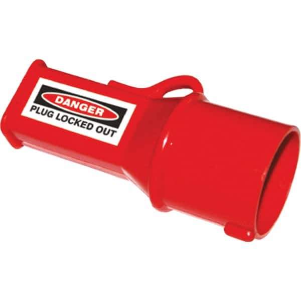 NMC - Plastic Socket Lockout - 110/130 Volt, 1 Padlock, 1 Circuit, English - Industrial Tool & Supply